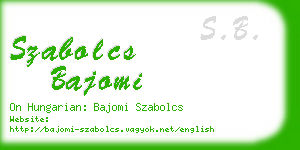 szabolcs bajomi business card